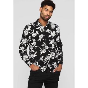 Floral long sleeve button down